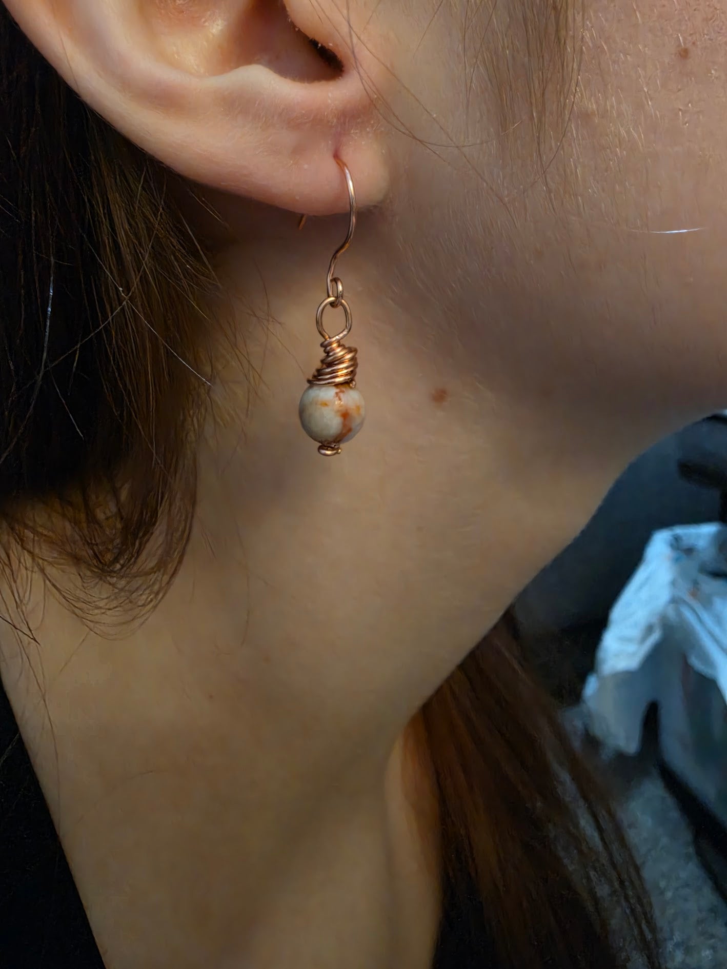 Red Vein Jasper Earrings