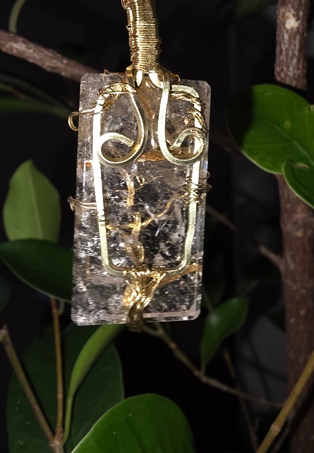 *CUSTOM FOR CHRISTINE M* Rutile Quartz Pendant and Earrings Set