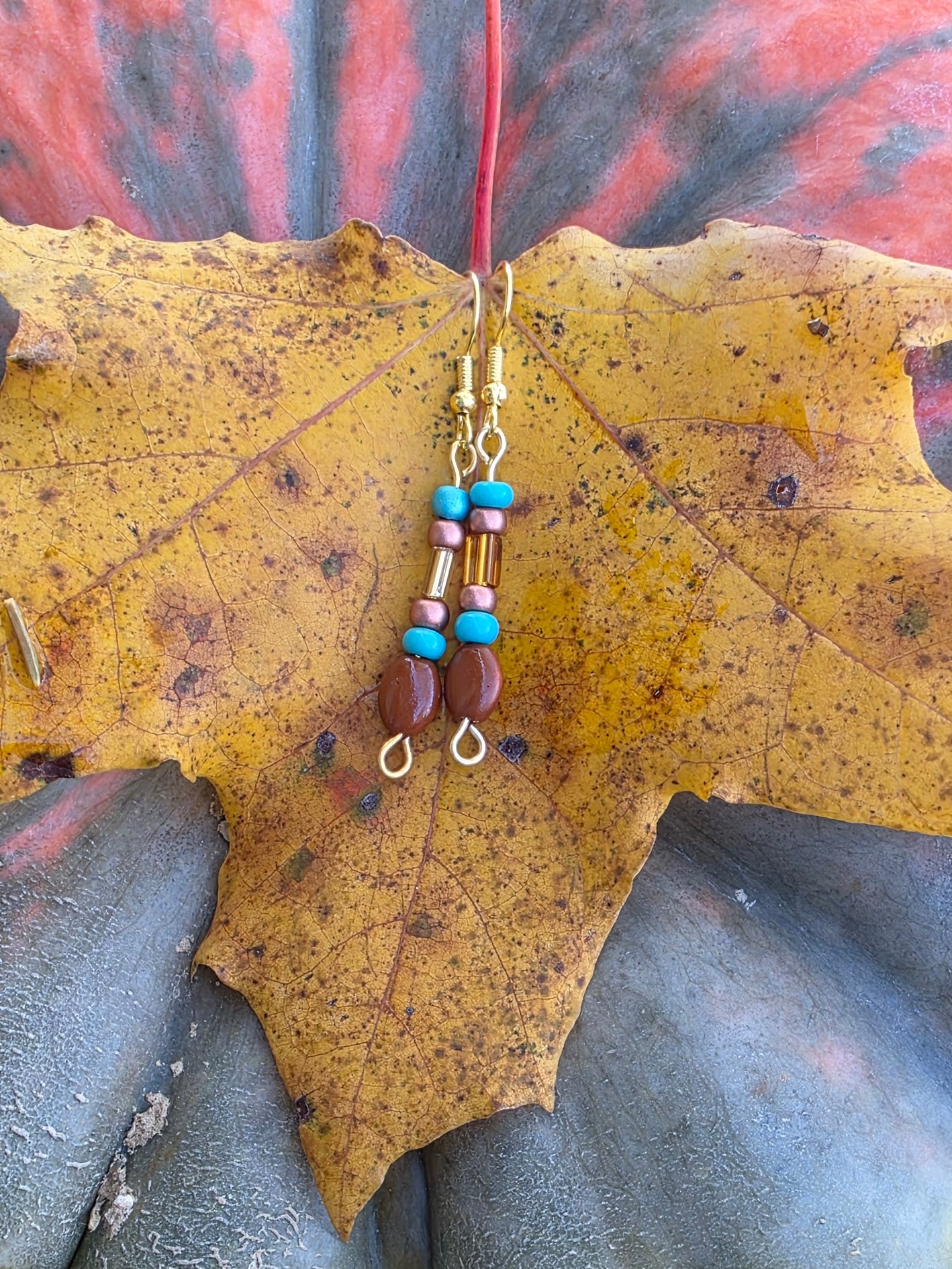 Czech Glass Fall Earrings