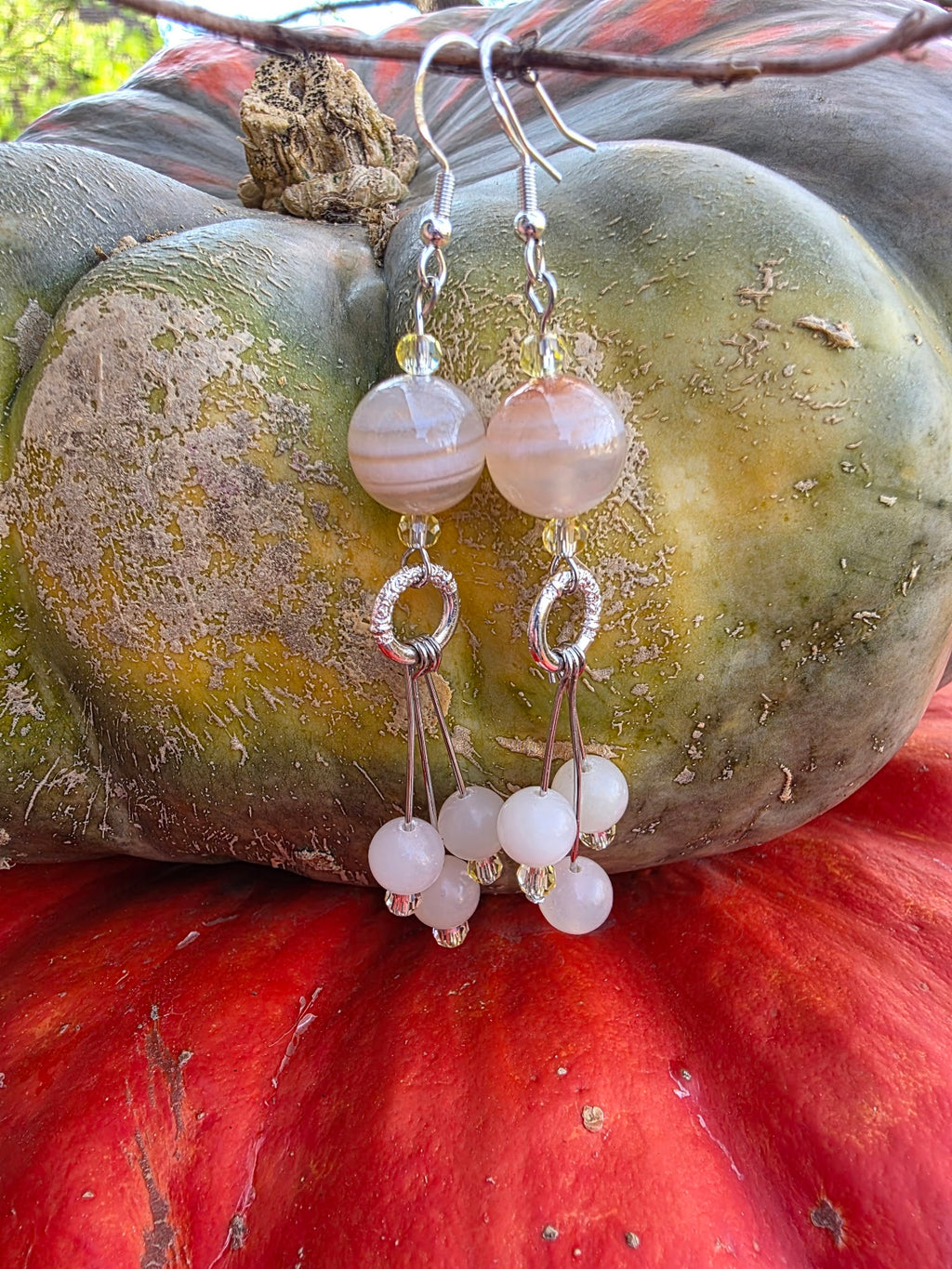 "Planet" Earrings Agate