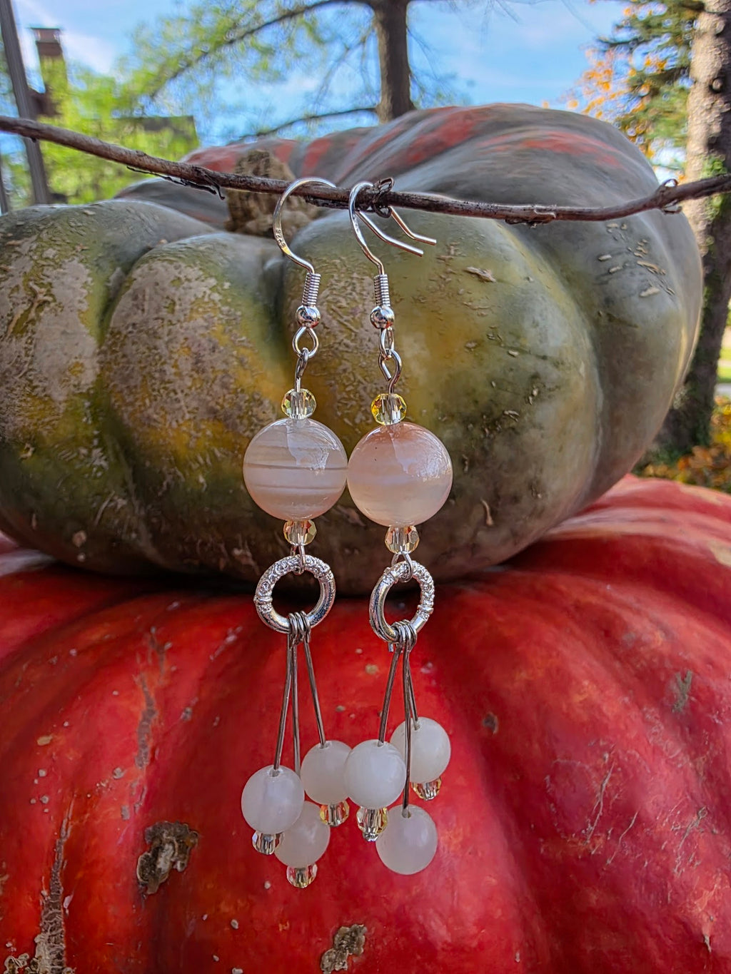 "Planet" Earrings Agate