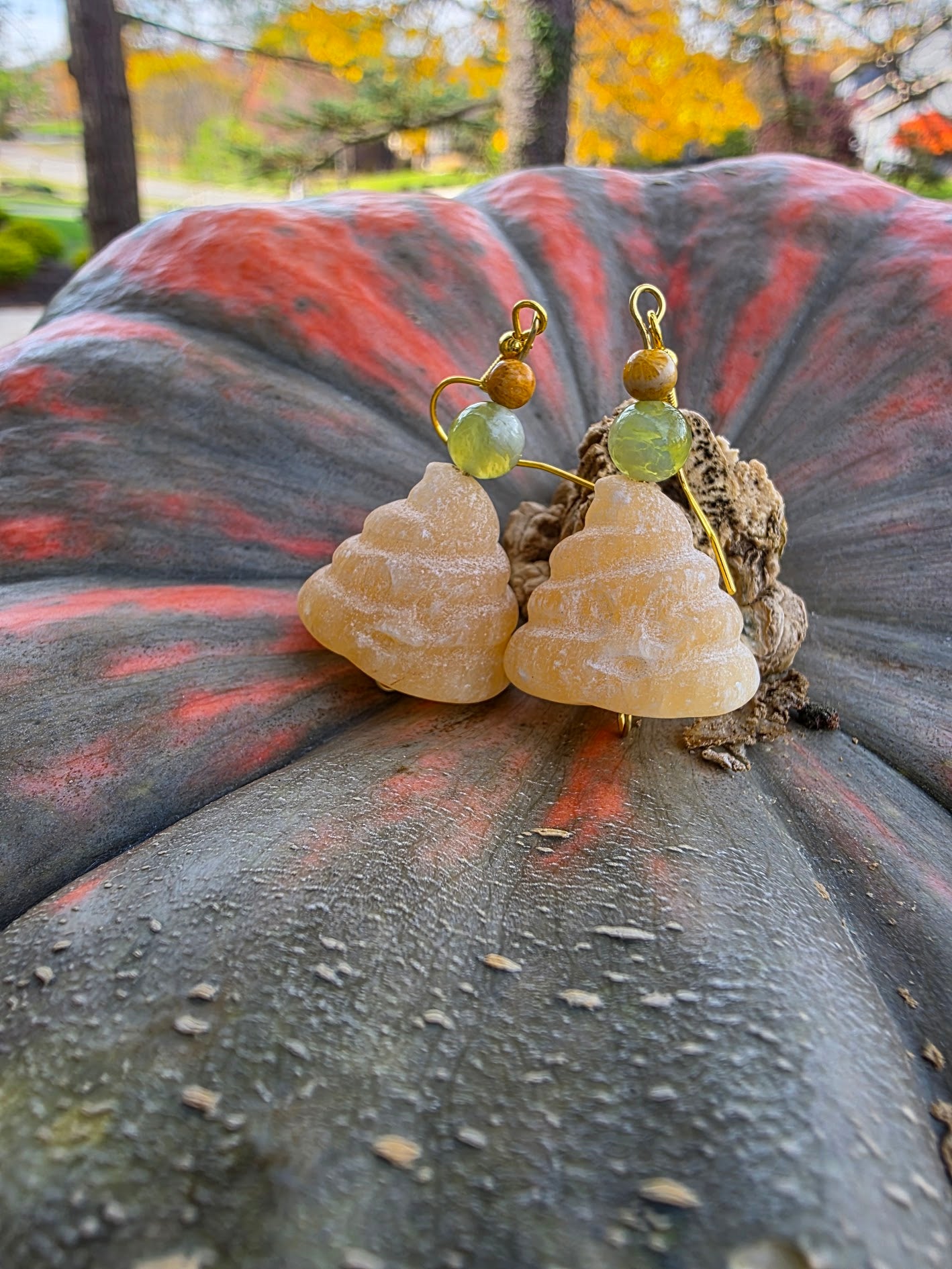 Lemon Calcite "Poo" Earrings